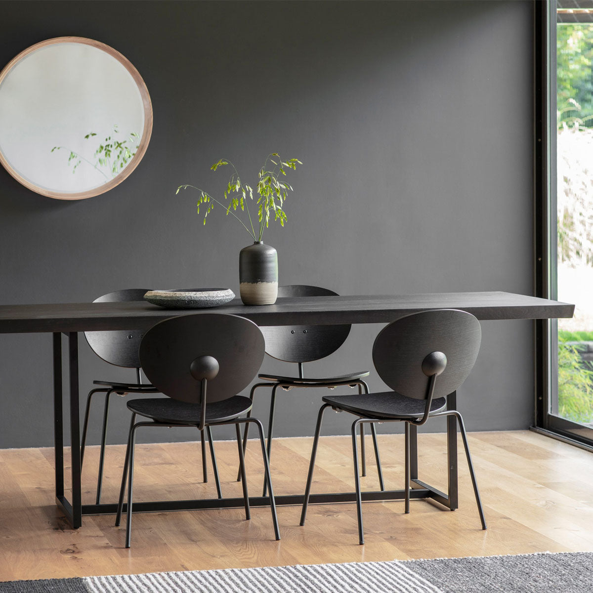 Gallery Direct Forden Dining Table Black 900x2200x750mm