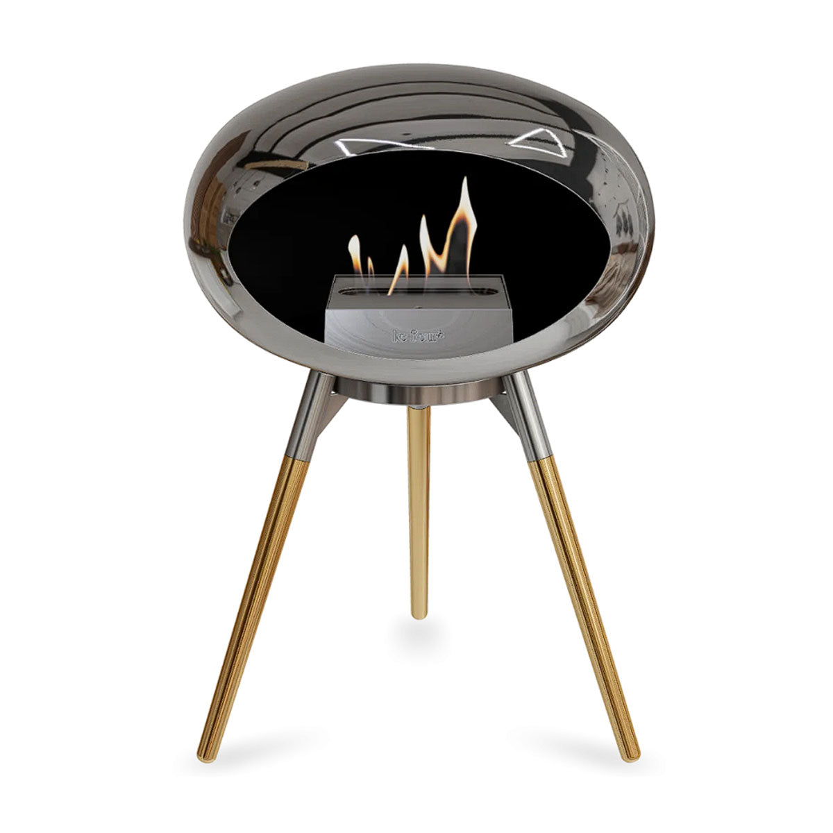 Le Feu Ground Wood Low - Chromed Silver