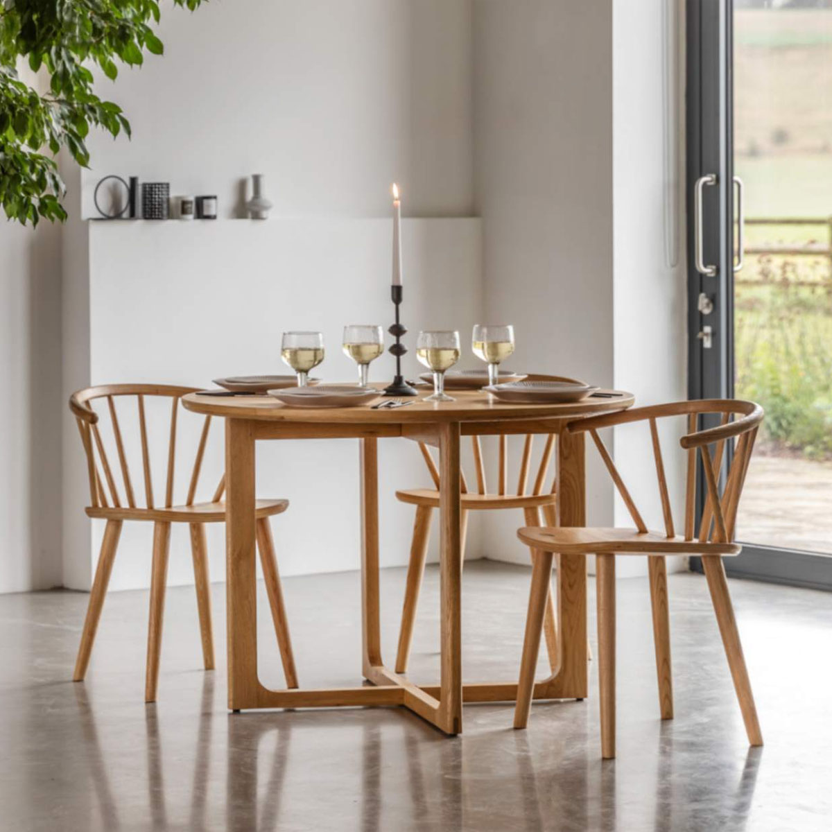 Gallery Direct Craft Round Dining Table Natural 1100x1100x750mm