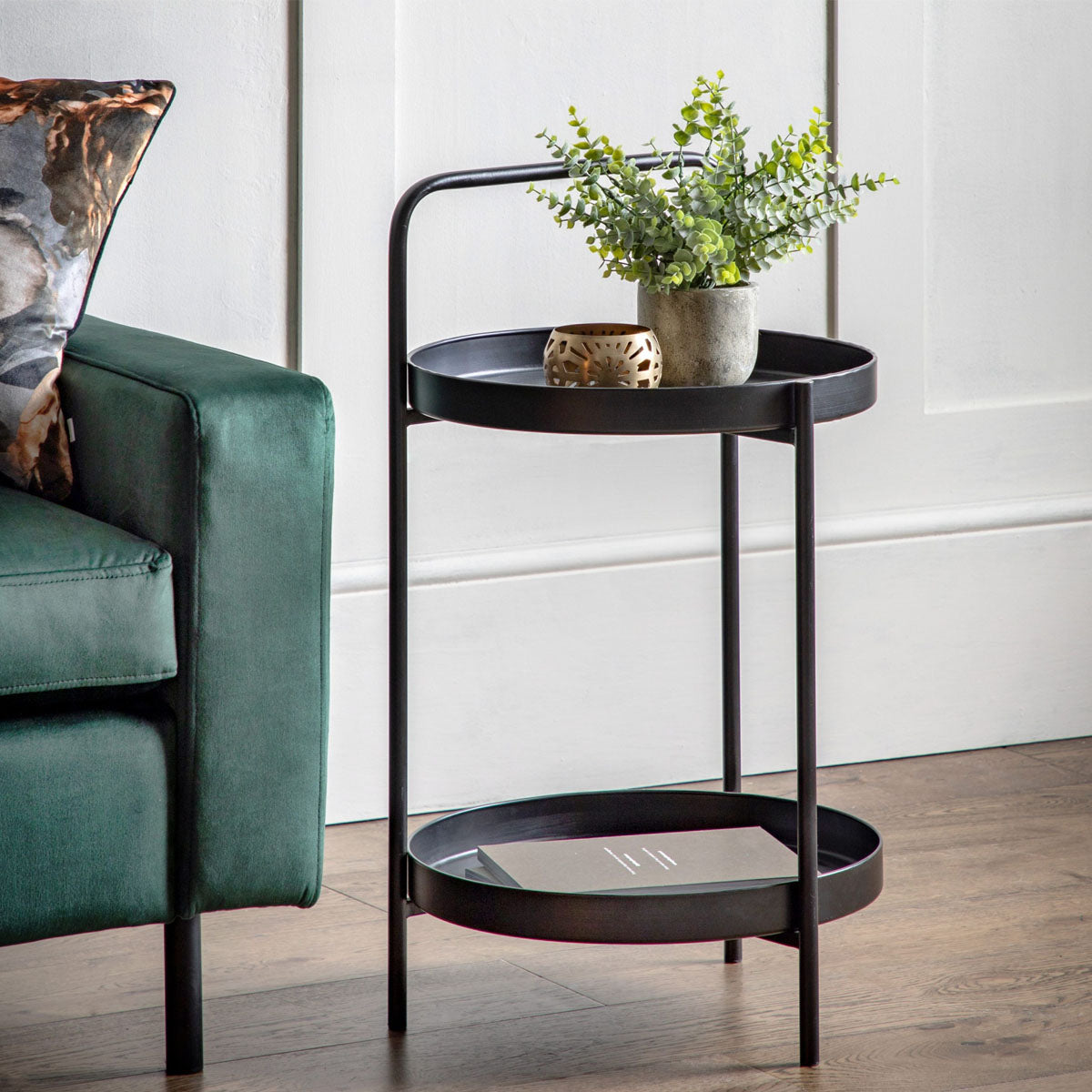 Gallery Direct Sennen Side Table Black 400x400x720mm