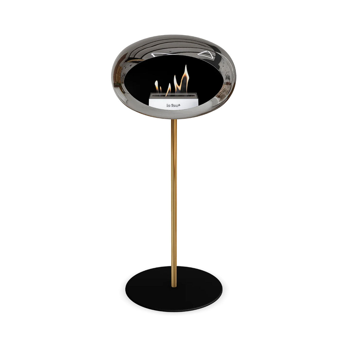 Le Feu Ground Steel High - Chromed Silver - 25mm Pole Width