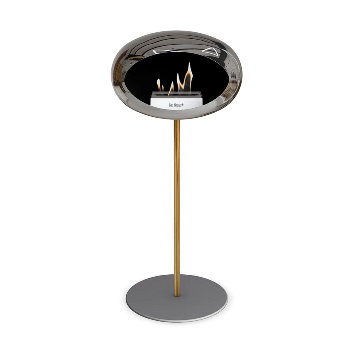 Le Feu Ground Steel High - Chromed Silver - 25mm Pole Width