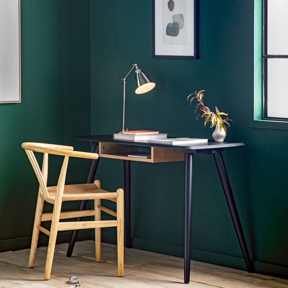 Gallery Direct Maddox Desk with Shelf 110x50x750mm