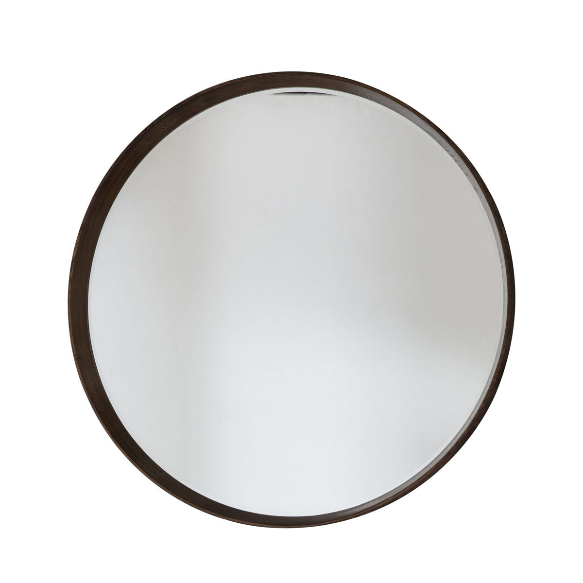 Gallery Direct Keaton Round Mirror Walnut 735x735mm