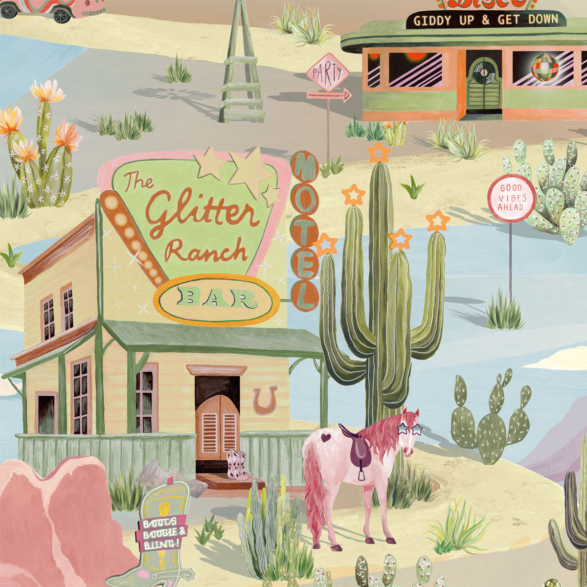 Brand McKenzie The Glitter Ranch Wallpaper - Summer