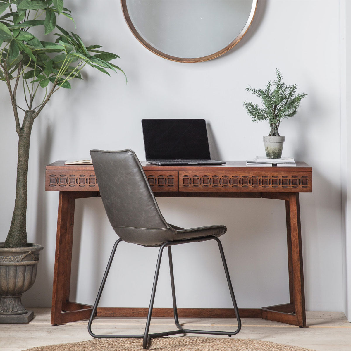 Gallery Direct Boho Retreat 2 Drawer Desk 1300x500x760mm