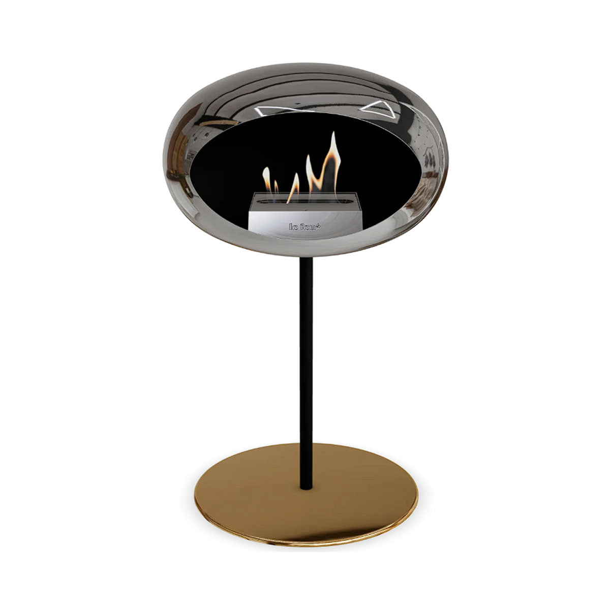 Le Feu Ground Steel Low - Chromed Silver - 25mm Pole Width