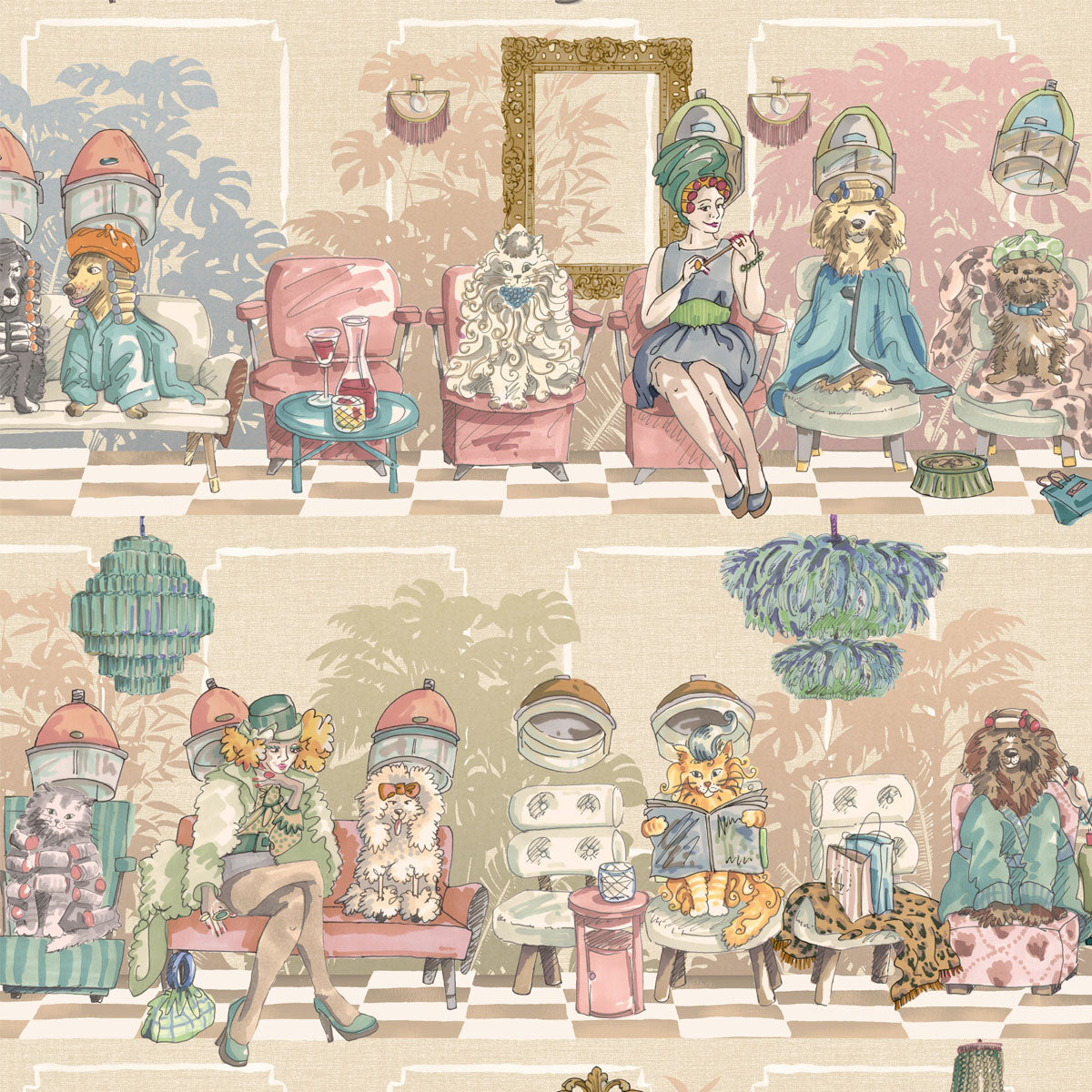 Brand McKenzie The Parlour Wallpaper - Vanilla Blush