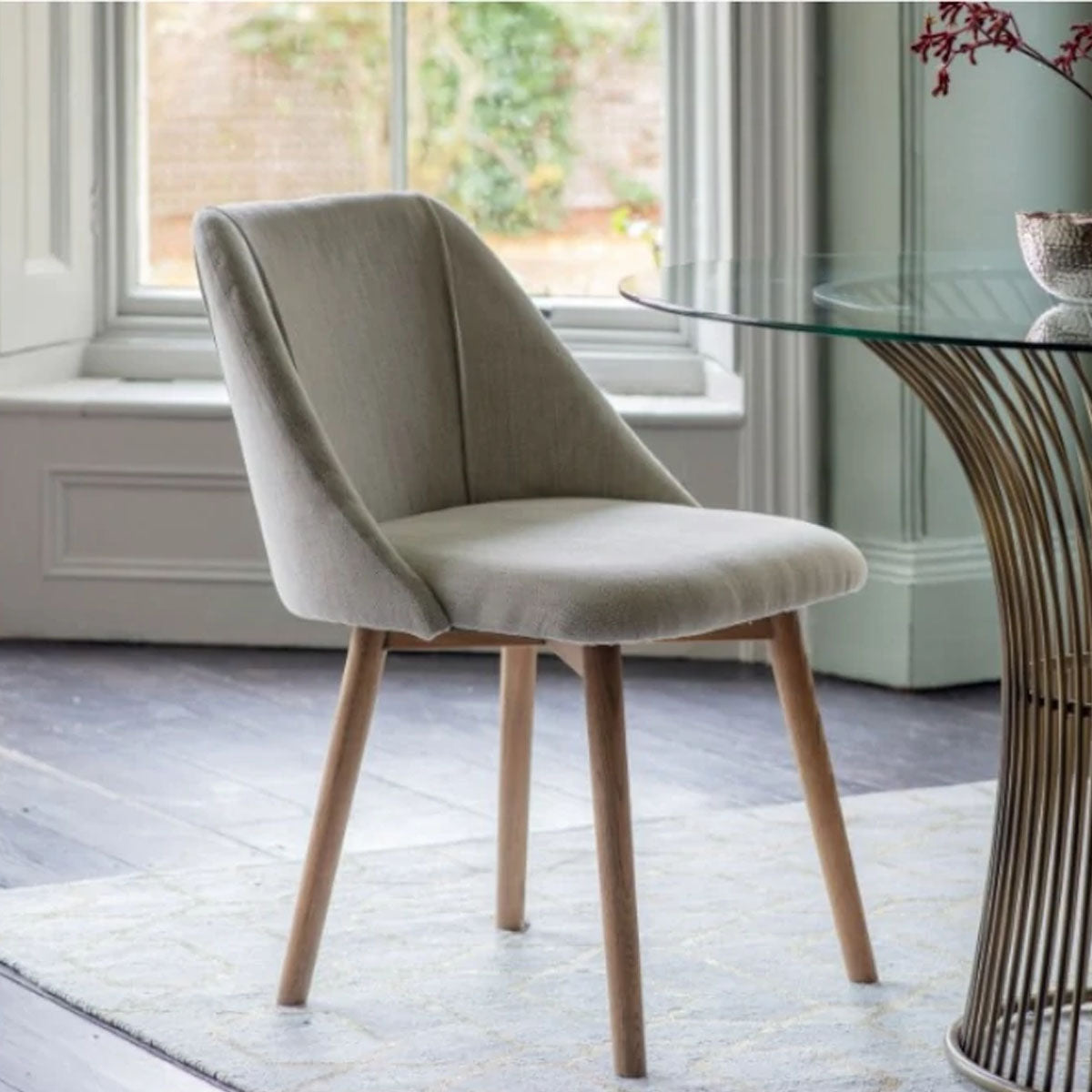 Gallery Direct Elliot Dining Chair Neutral (2pk) 570x610x840mm