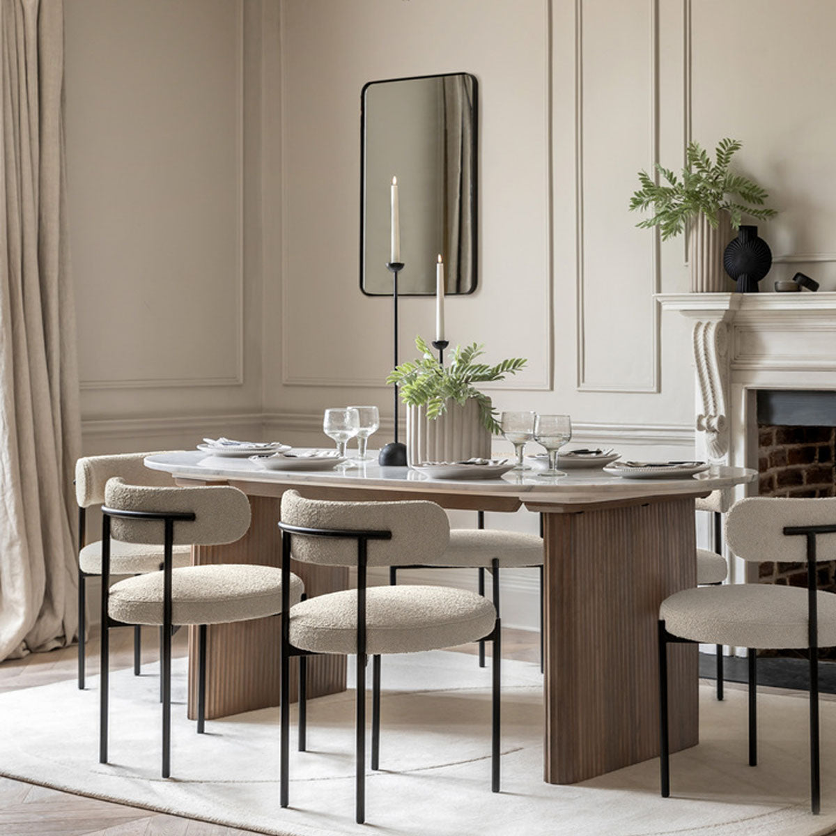 Gallery Direct Marmo Dining Table 2000x900x760mm