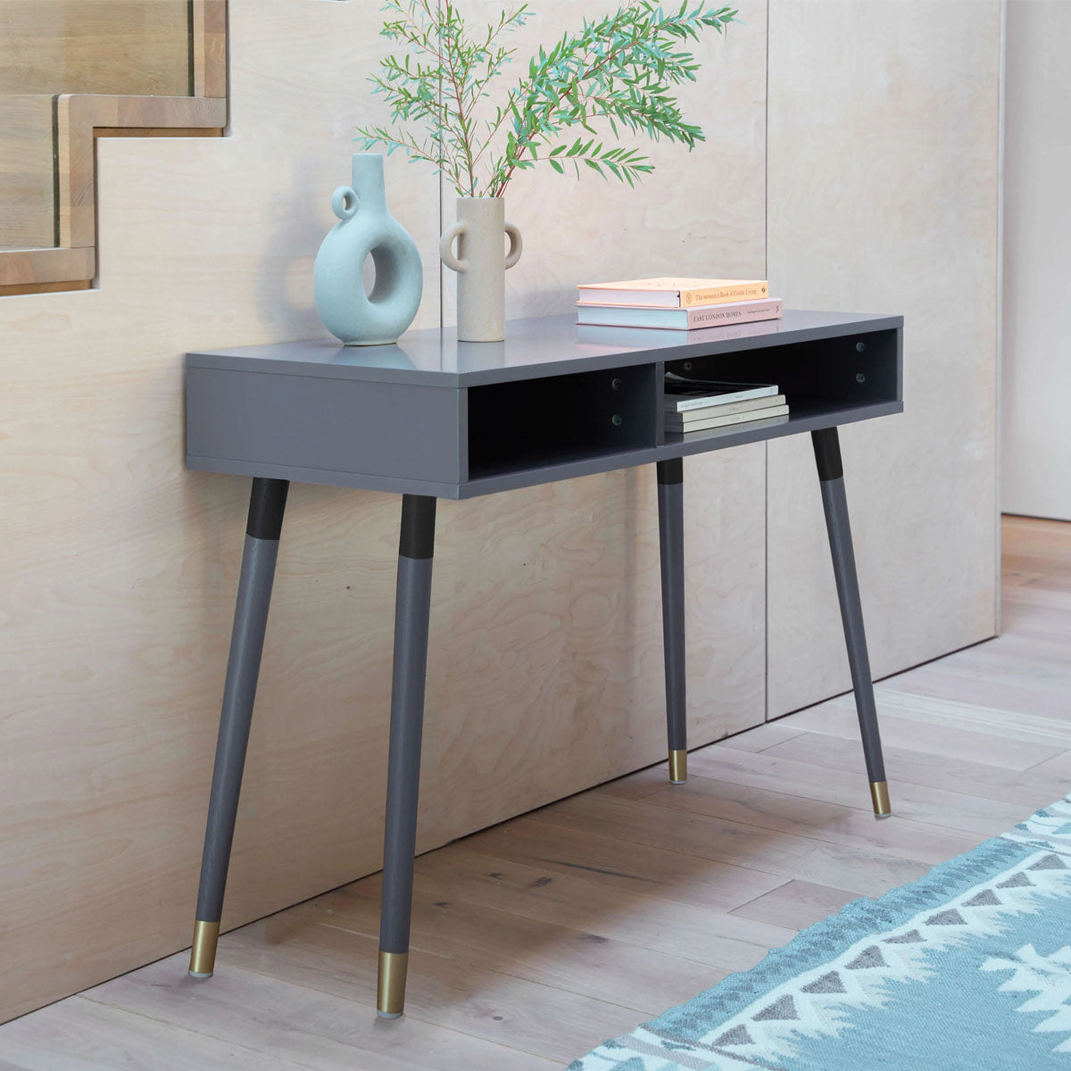 Gallery Direct Holbrook Console Table Grey 1100x450x770mm