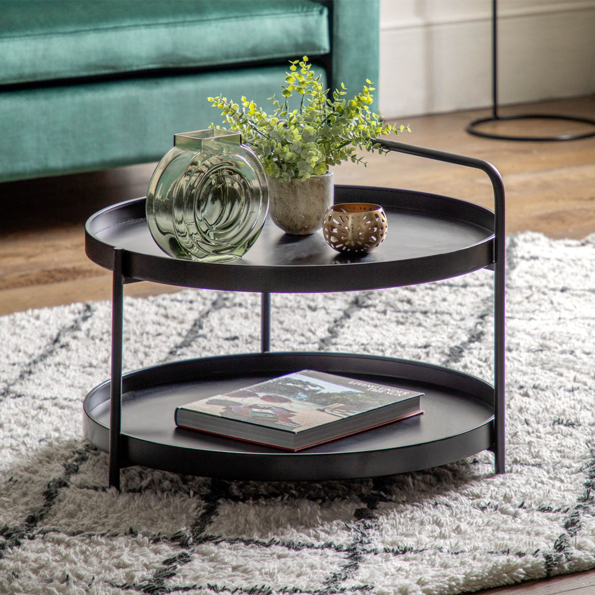 Gallery Direct Sennen Coffee Table Black 650x650x500mm