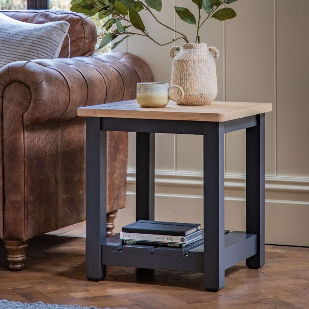 Gallery Direct Eton Side Table Meteor 500x500x550mm