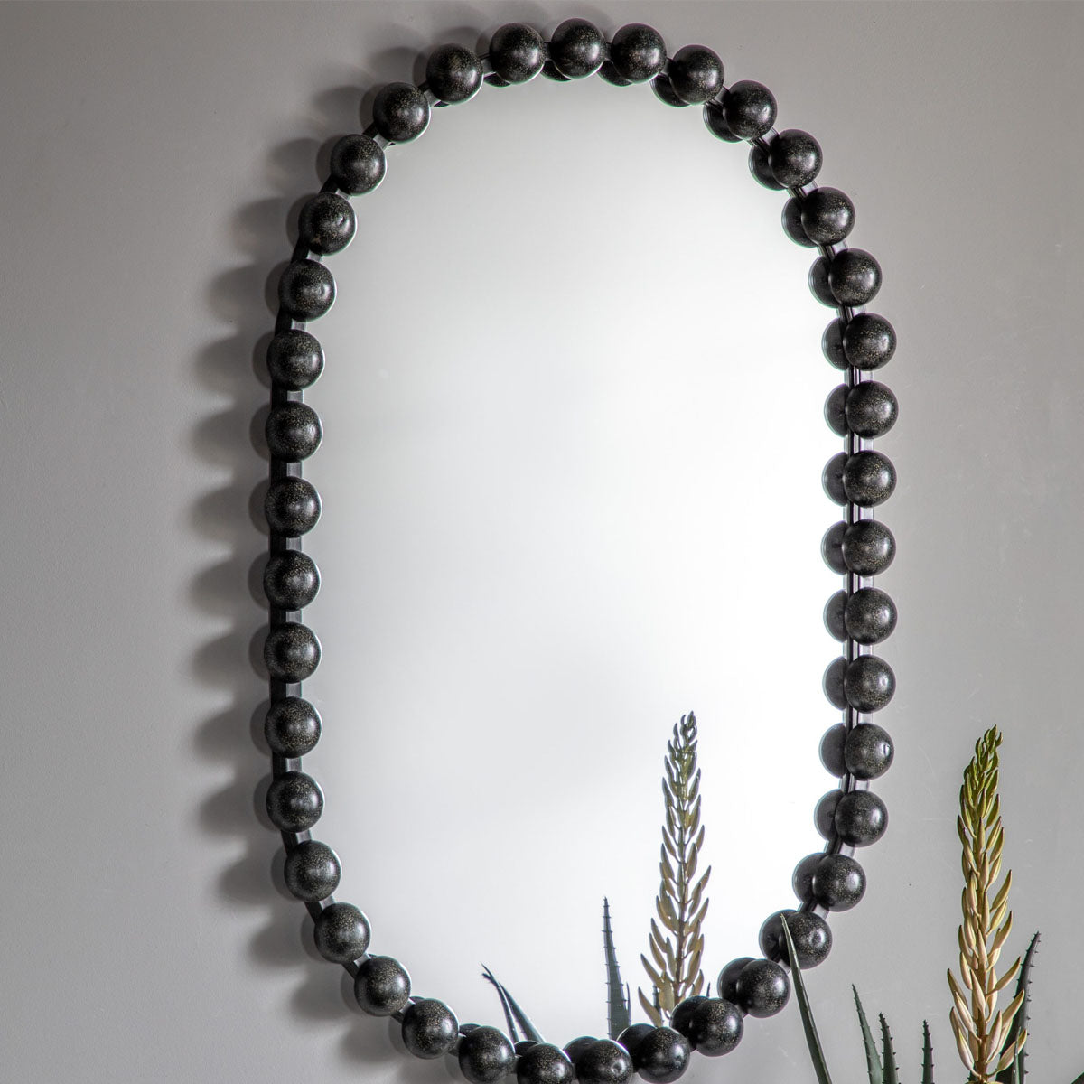 Gallery Direct Ceretti Mirror Black 600 x 50 x 900mm