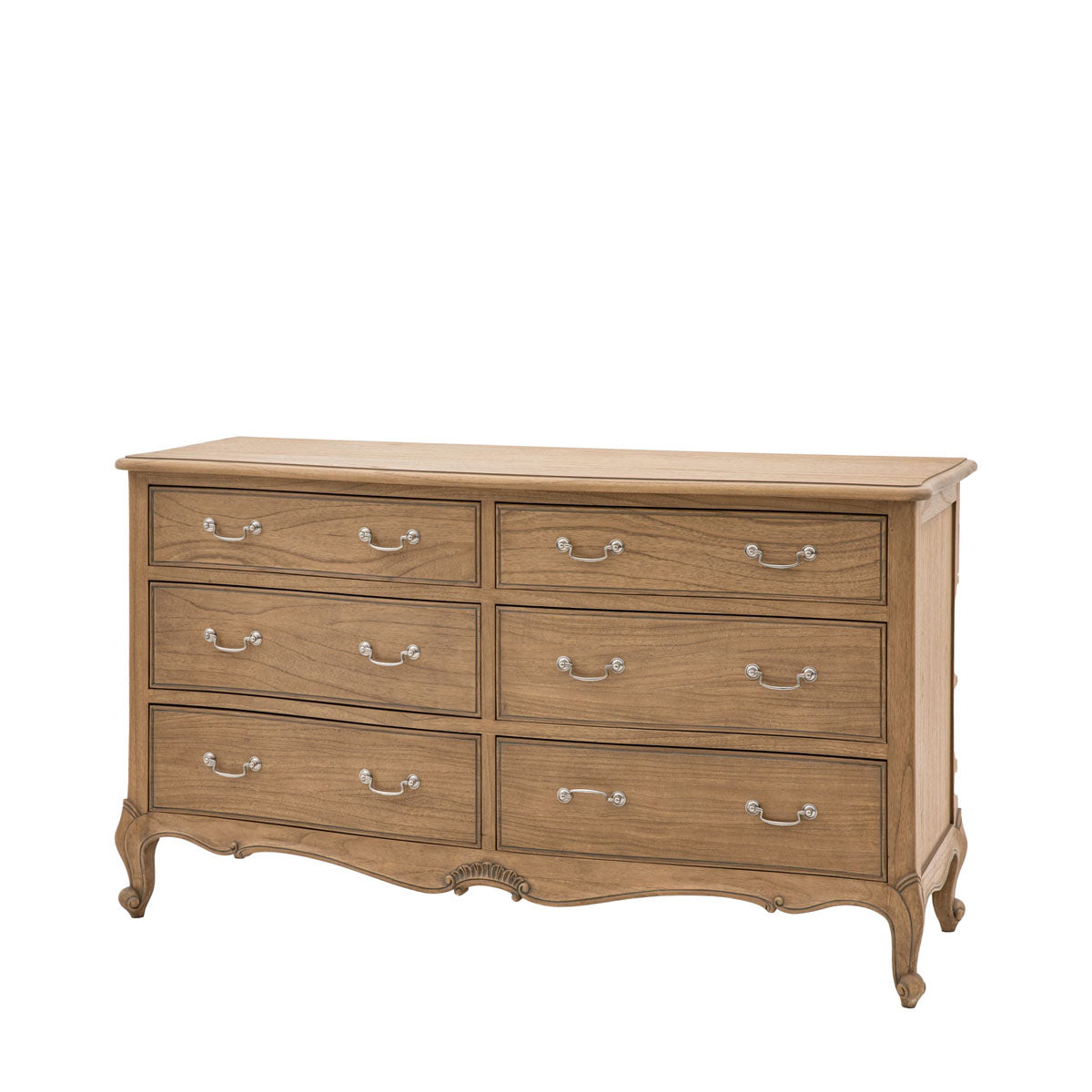 Gallery Direct Chic 6 Drawer Chest Weathered 1470x510x827mm