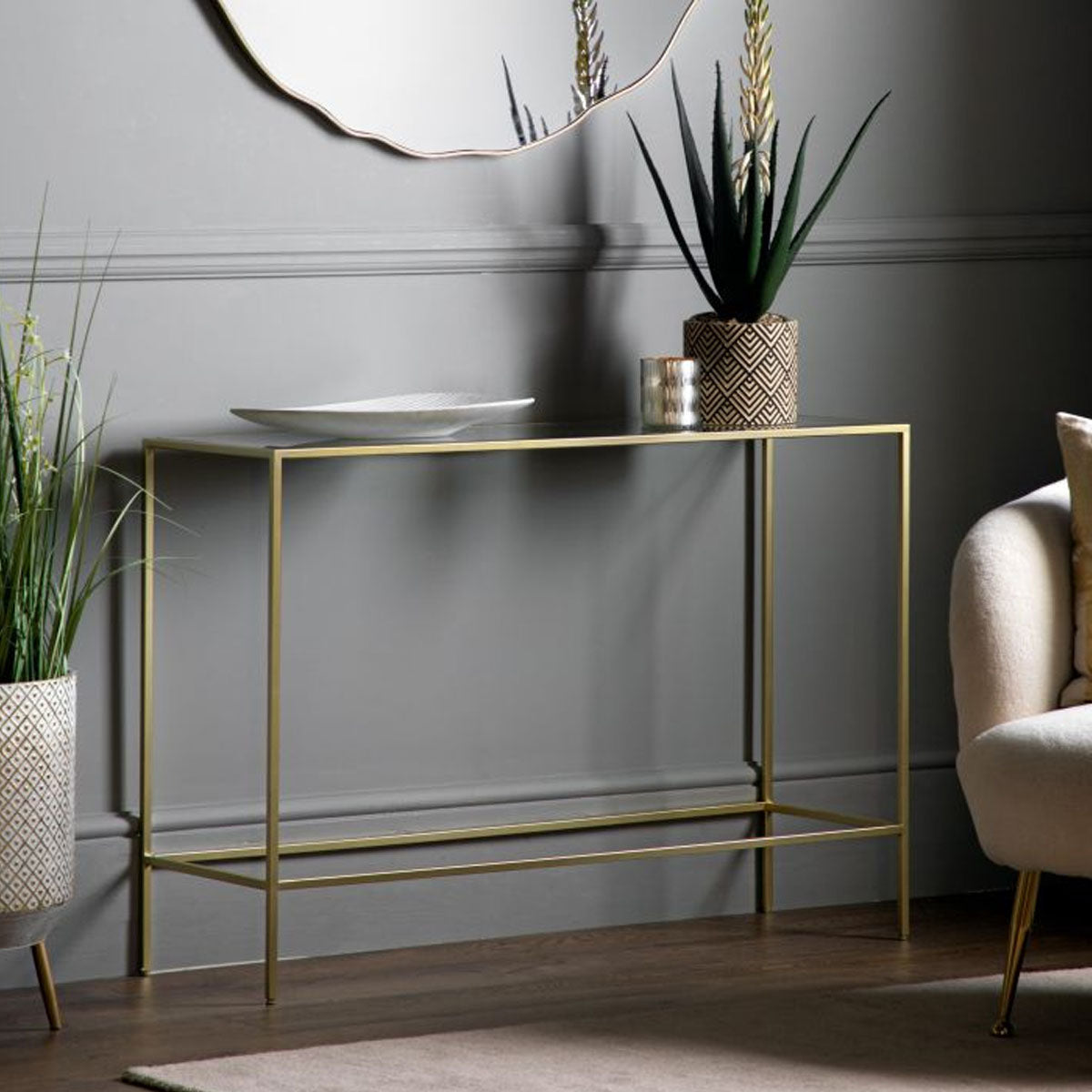 Gallery Direct Rothbury Console Table Champagne 1100x350x760mm