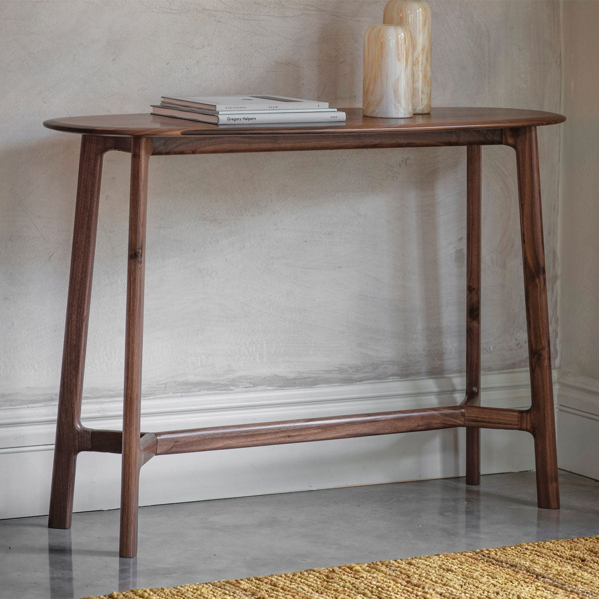 Gallery Direct Madrid Console Table Walnut 1200x400x800mm