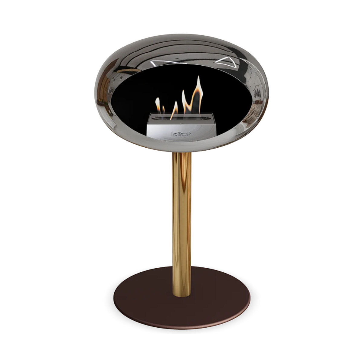Le Feu Ground Steel Low - Chromed Silver - 60mm Pole Width