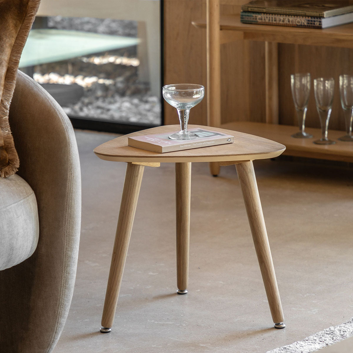 Gallery Direct Hatfield Side Table Natural 430x430x450mm