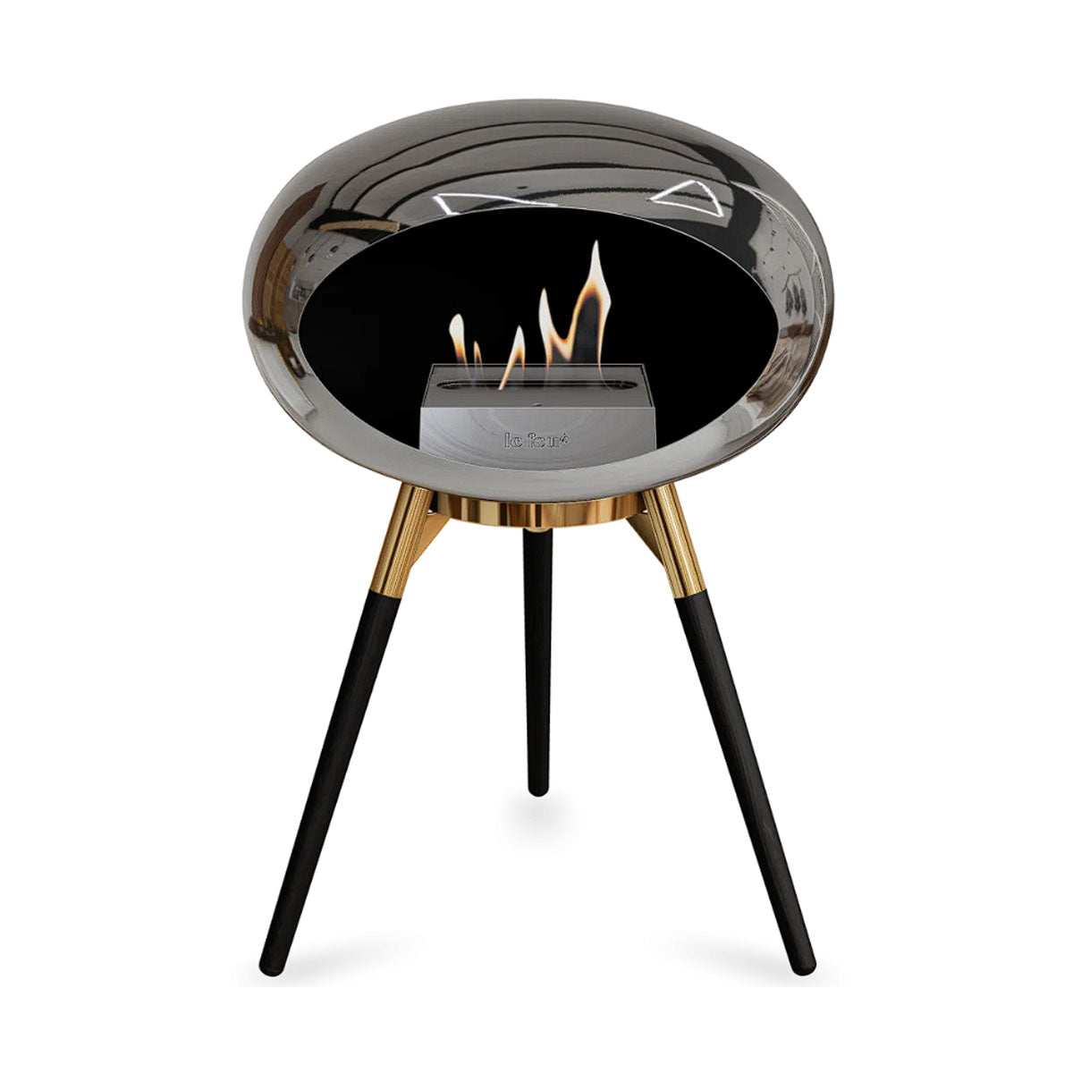 Le Feu Ground Wood Low - Chromed Silver