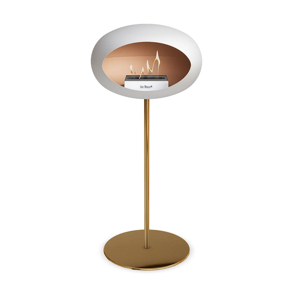Le Feu Ground Steel High - White - 25mm Pole Width