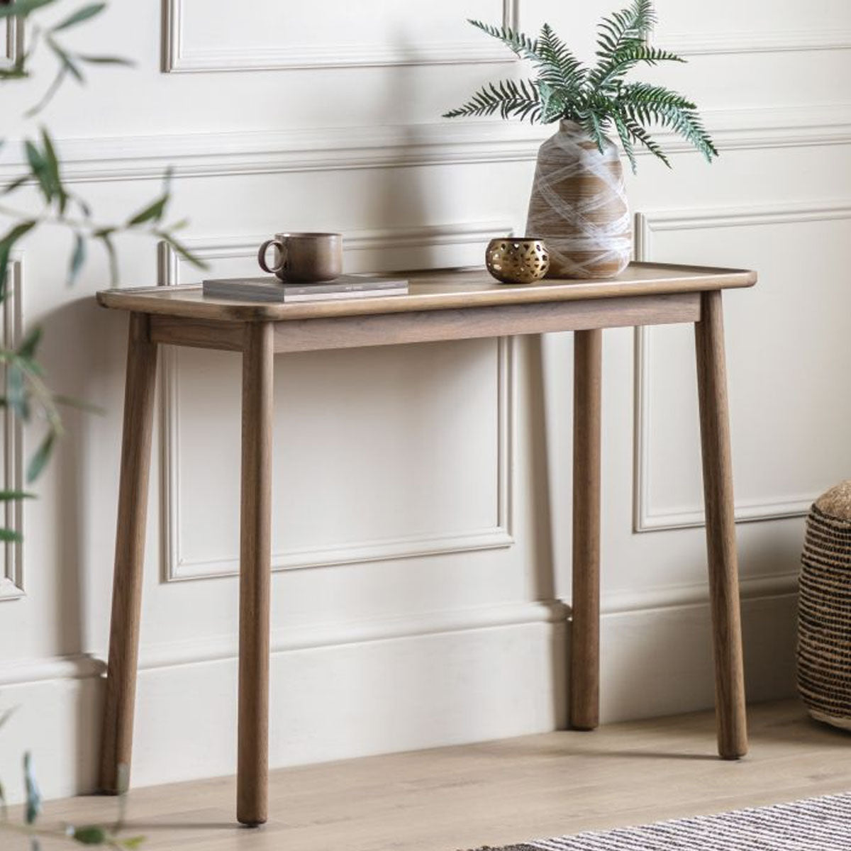 Gallery Direct Kingham Console Table Grey 1100x380x800mm