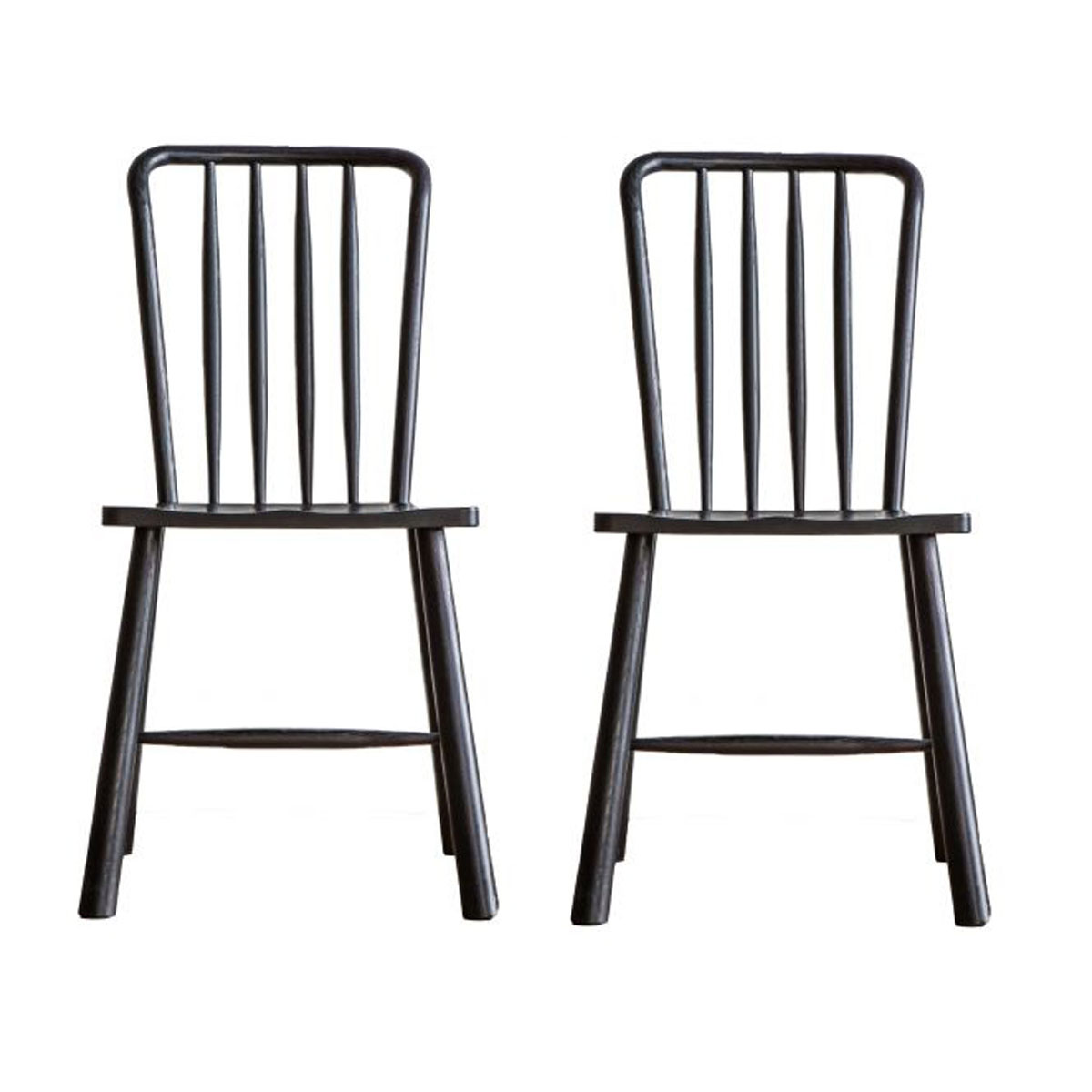 Gallery Direct Wycombe Dining Chair Black 450x455x920mm (2pk)