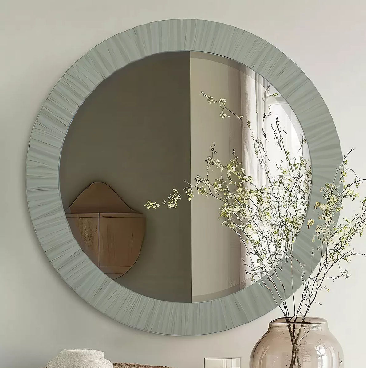 Gallery Direct Durham Mirror Soft Green 700x25x700mm