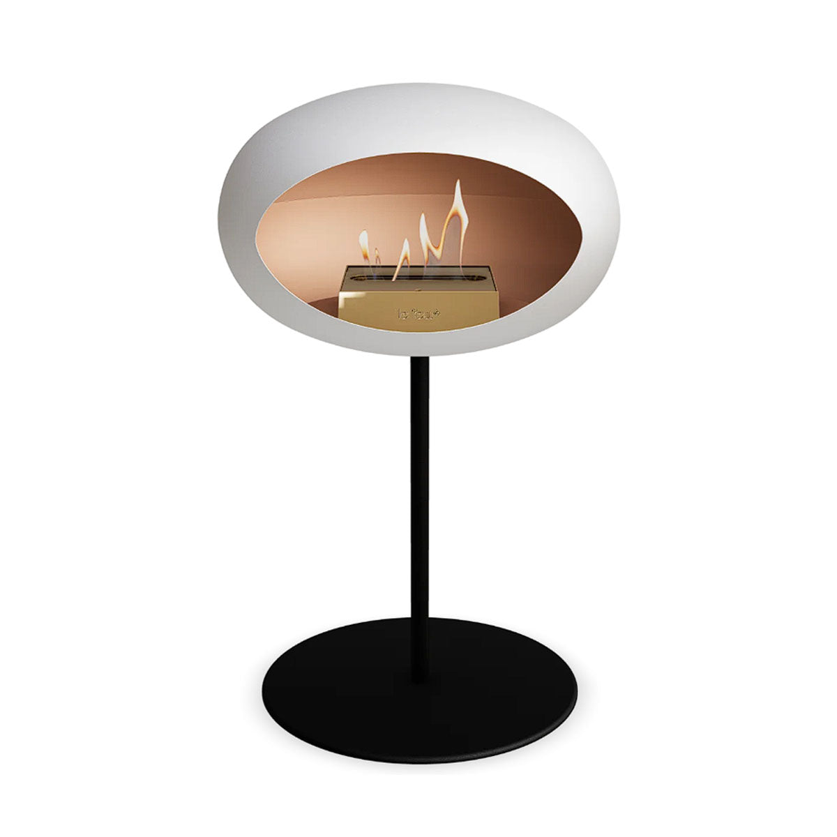 Le Feu Ground Steel Low - White - 25mm Pole Width