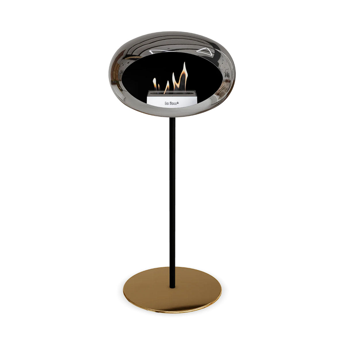 Le Feu Ground Steel High - Chromed Silver - 25mm Pole Width