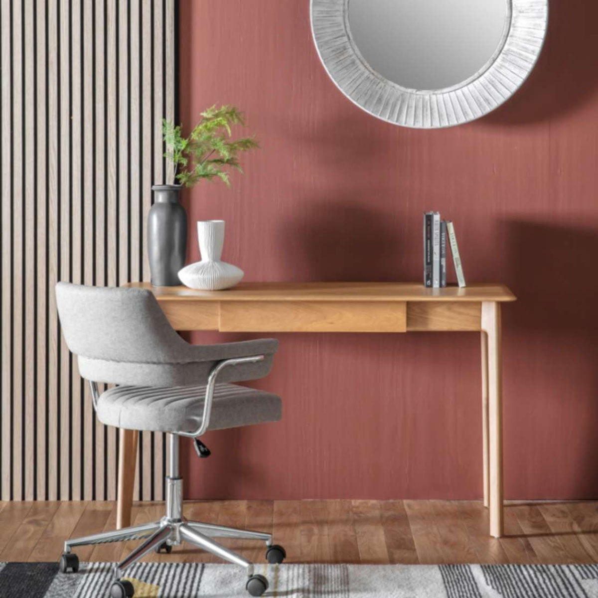 Gallery Direct Madrid 1 Drawer Desk 1300x500x750mm