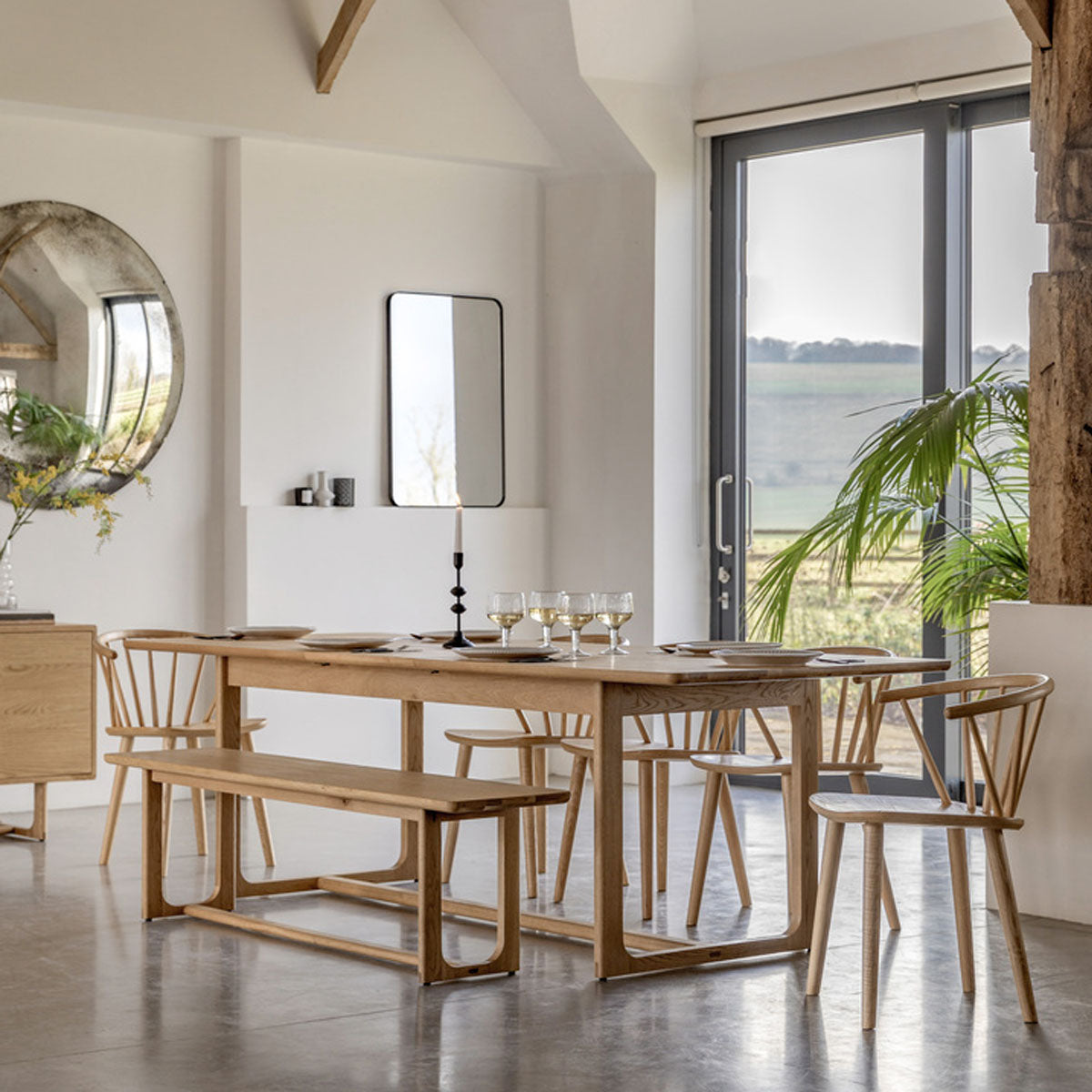 Gallery Direct Craft Ext Dining Table Natural 2000/2500x950x750mm