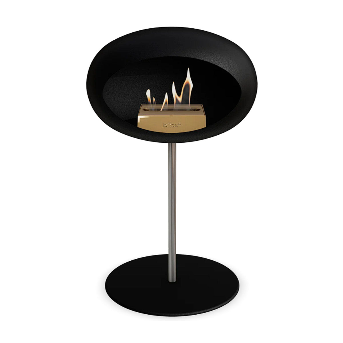 Le Feu Ground Steel Low - Black - 25mm Pole Width