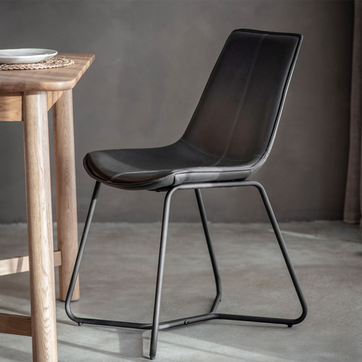 Gallery Direct Hawking Chair Charcoal (2pk) 490x550x860mm