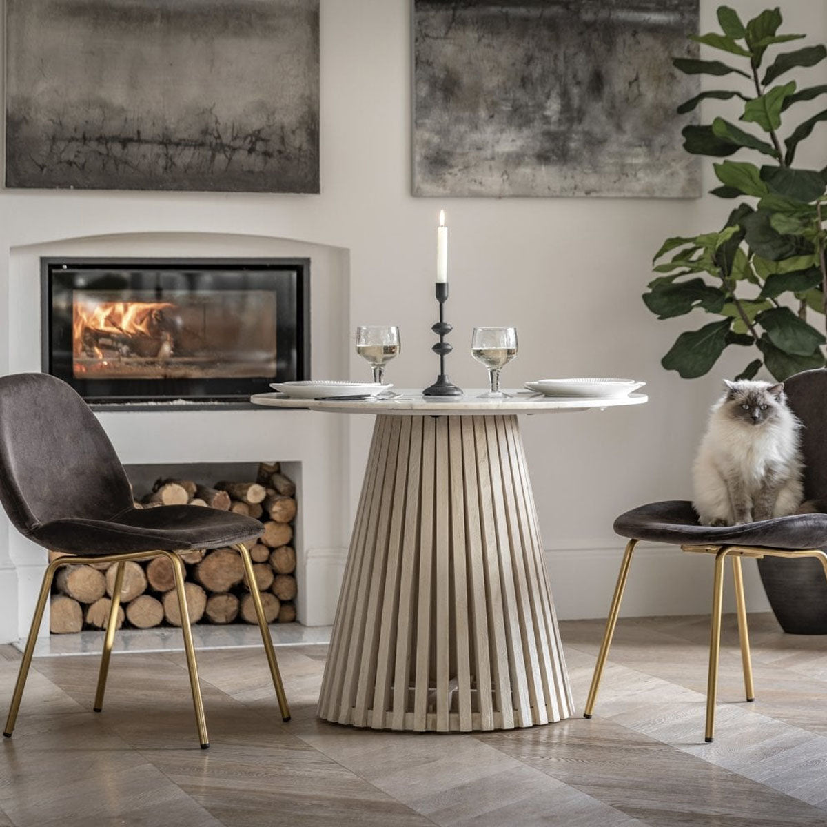 Gallery Direct Soho Round Dining Table 900x900x760mm