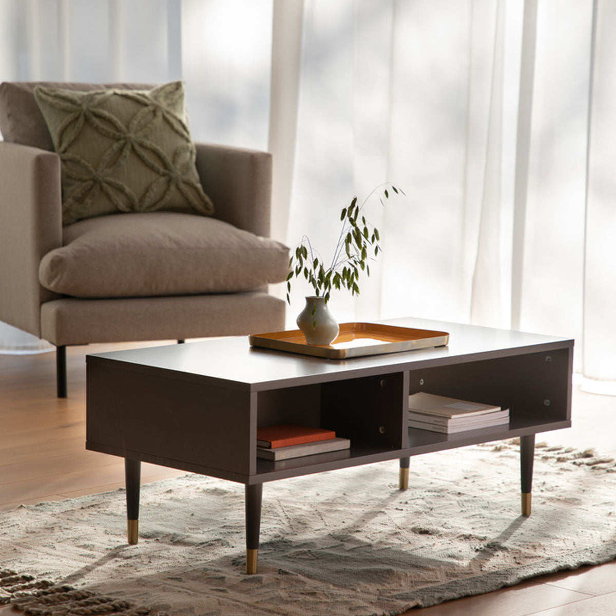 Gallery Direct Holbrook Coffee Table Grey 1000x500x400mm