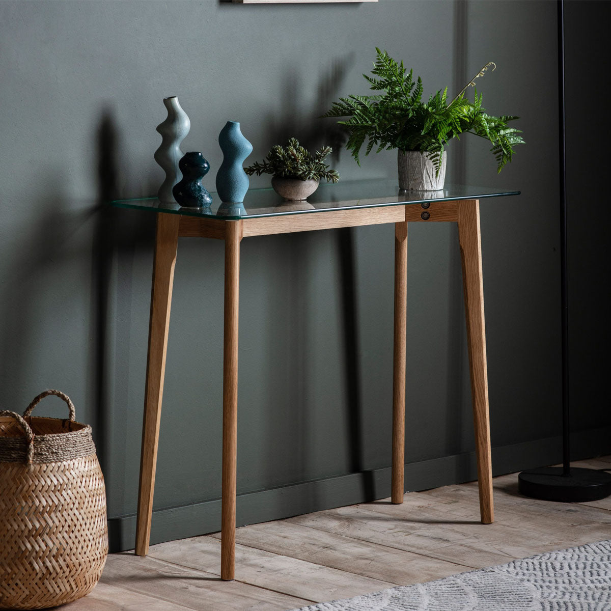 Gallery Direct Blair Console Table Oak 900x380x750mm