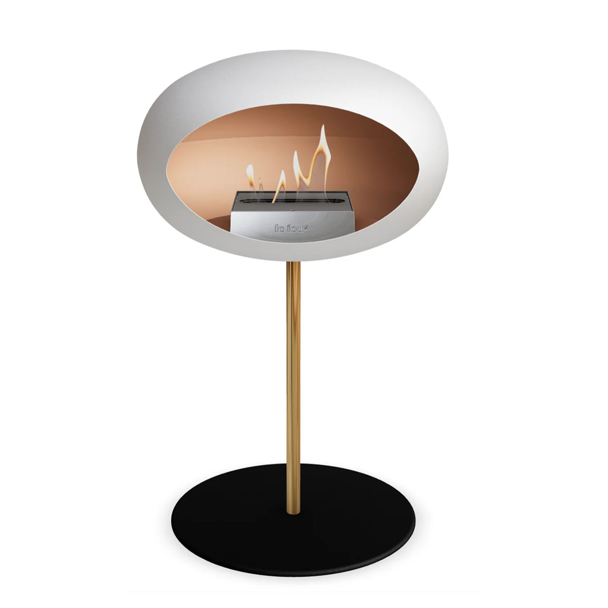 Le Feu Ground Steel Low - White - 25mm Pole Width