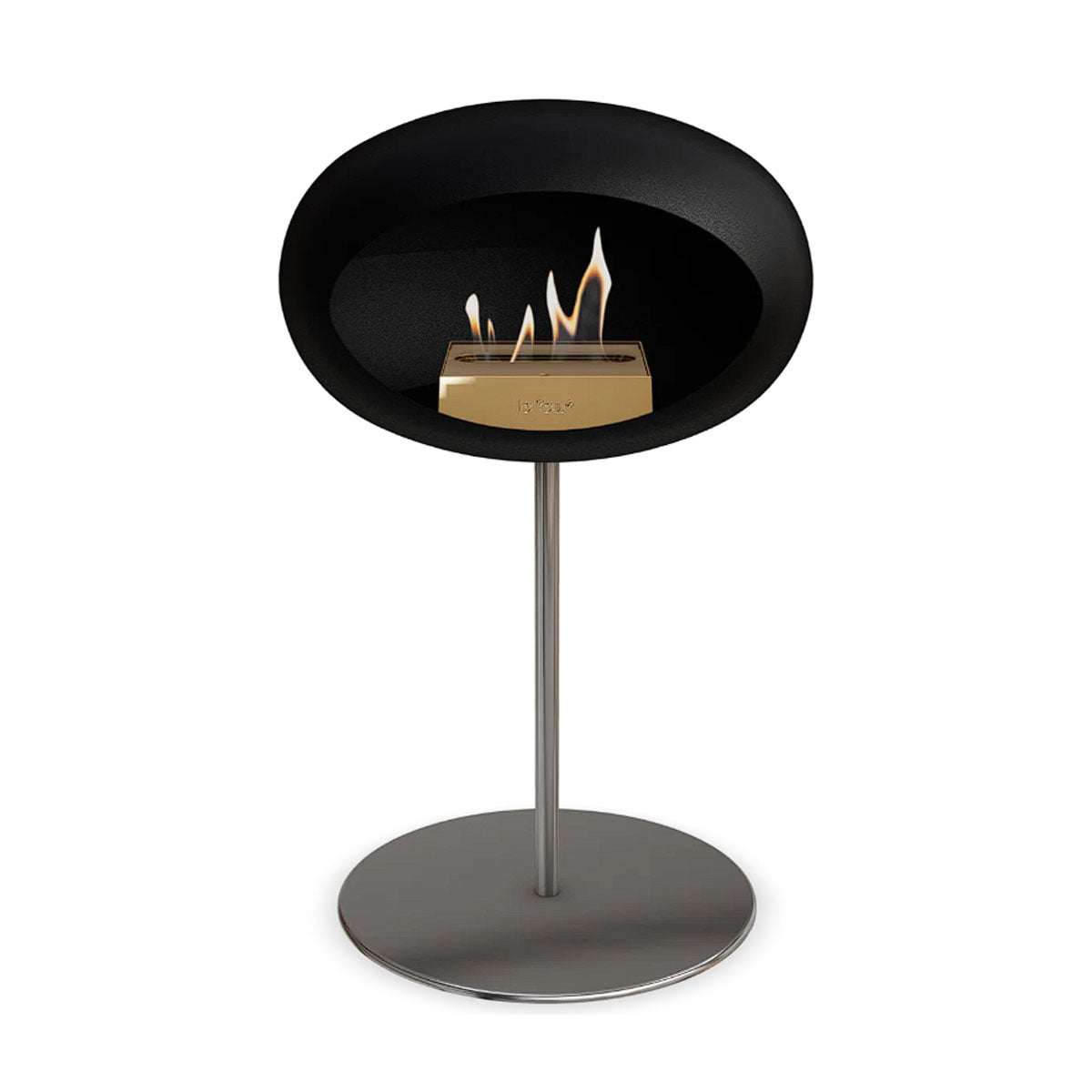 Le Feu Ground Steel Low - Black - 25mm Pole Width