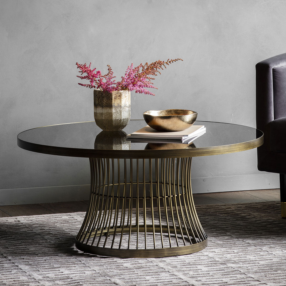 Gallery Direct Pickford Coffee Table Bronze 900x900x420mm