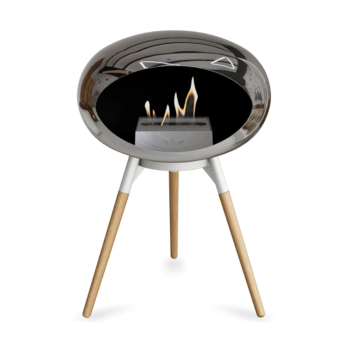 Le Feu Ground Wood Low - Chromed Silver