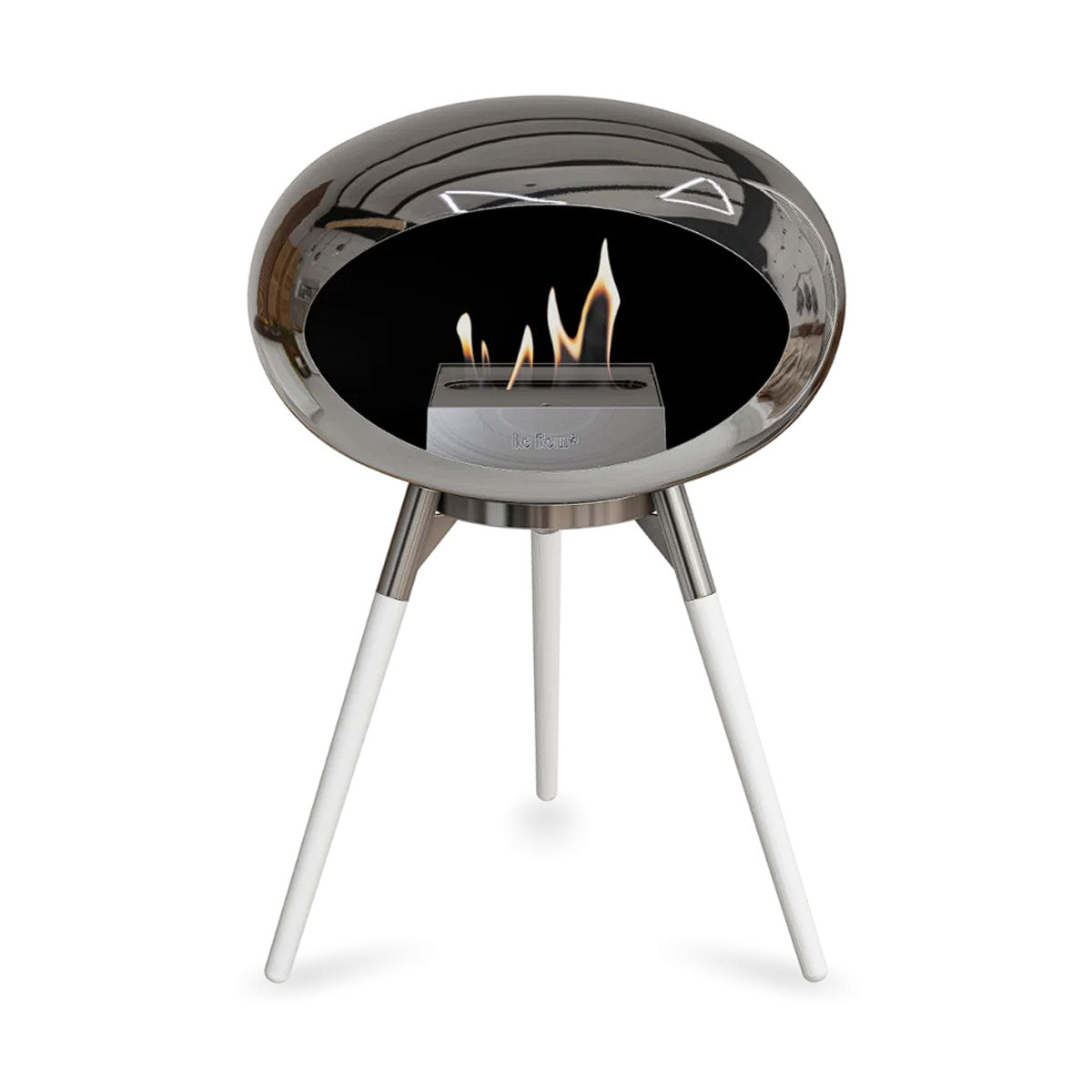 Le Feu Ground Wood Low - Chromed Silver