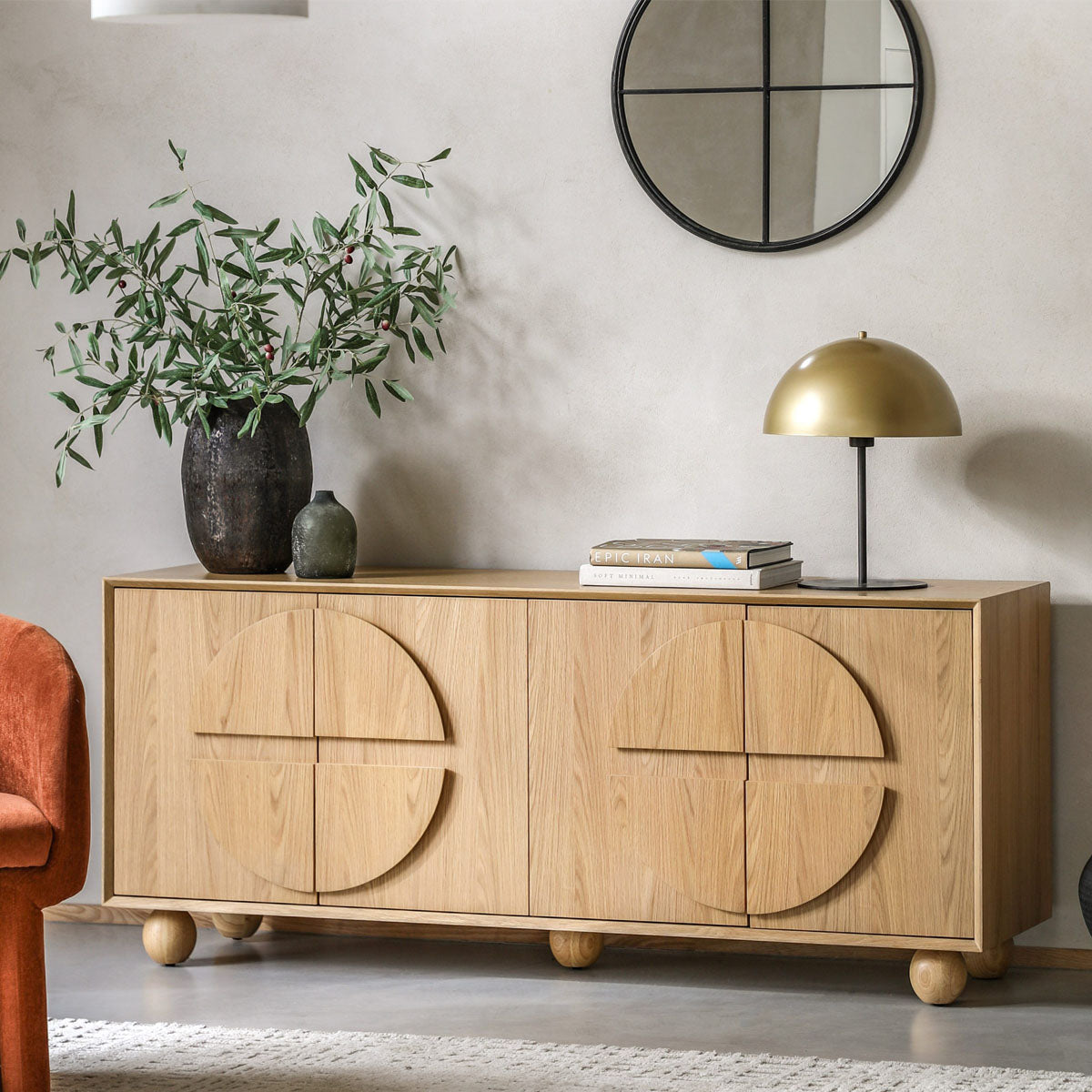 Gallery Direct Geo 4 Door Sideboard 1664x450x700mm