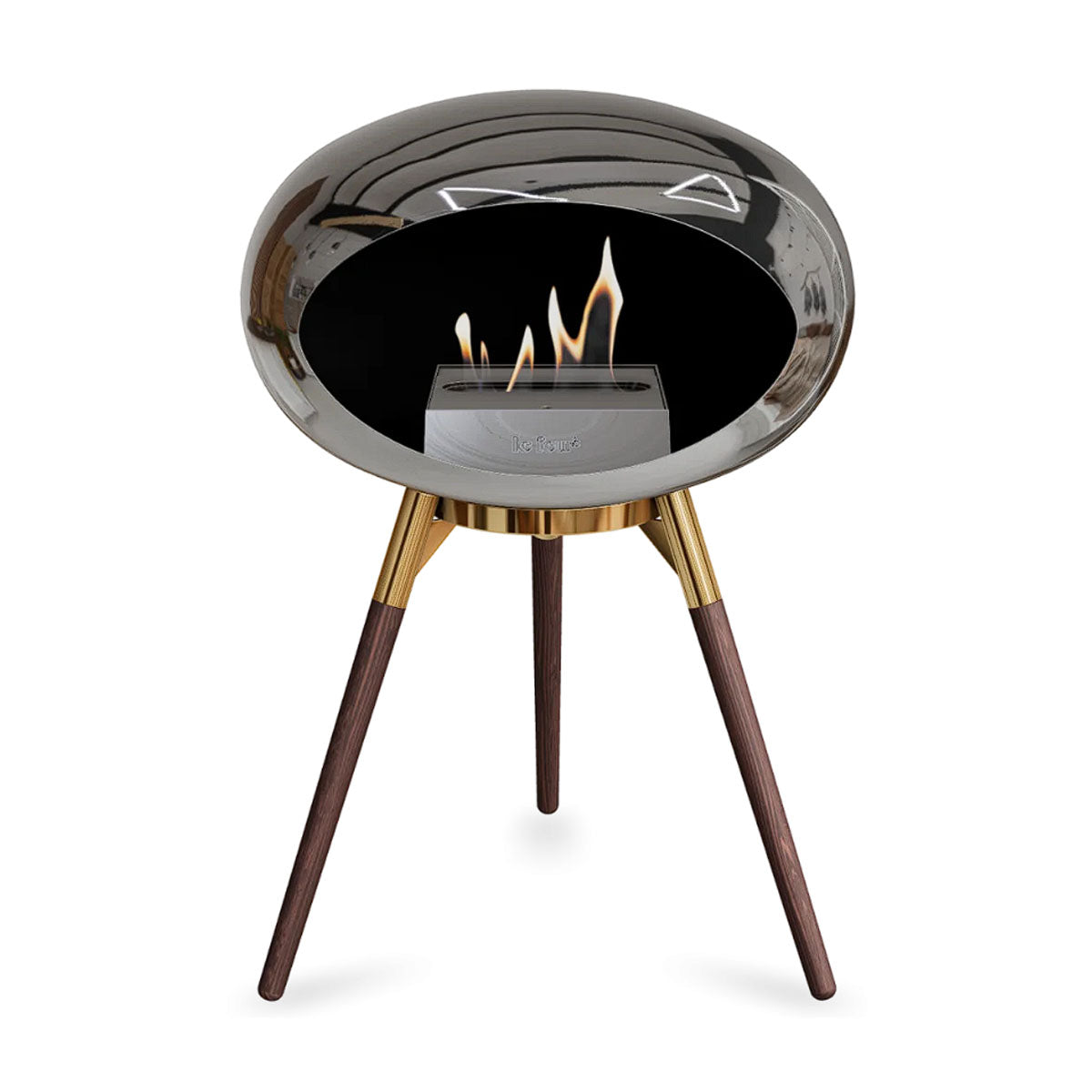 Le Feu Ground Wood Low - Chromed Silver