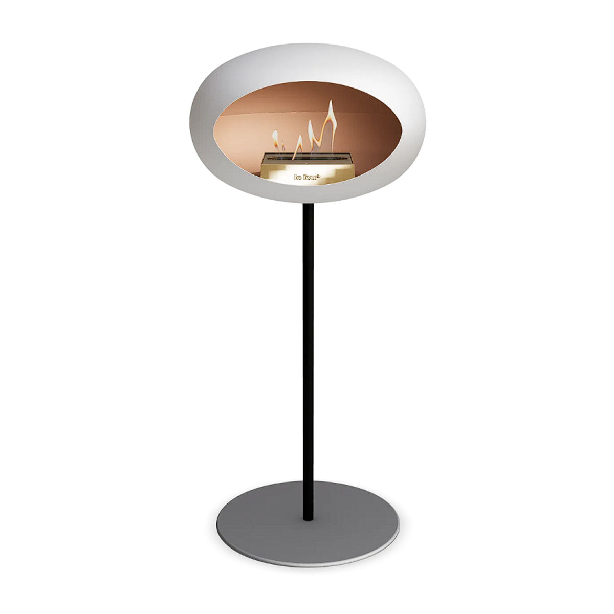 Le Feu Ground Steel High - White - 25mm Pole Width