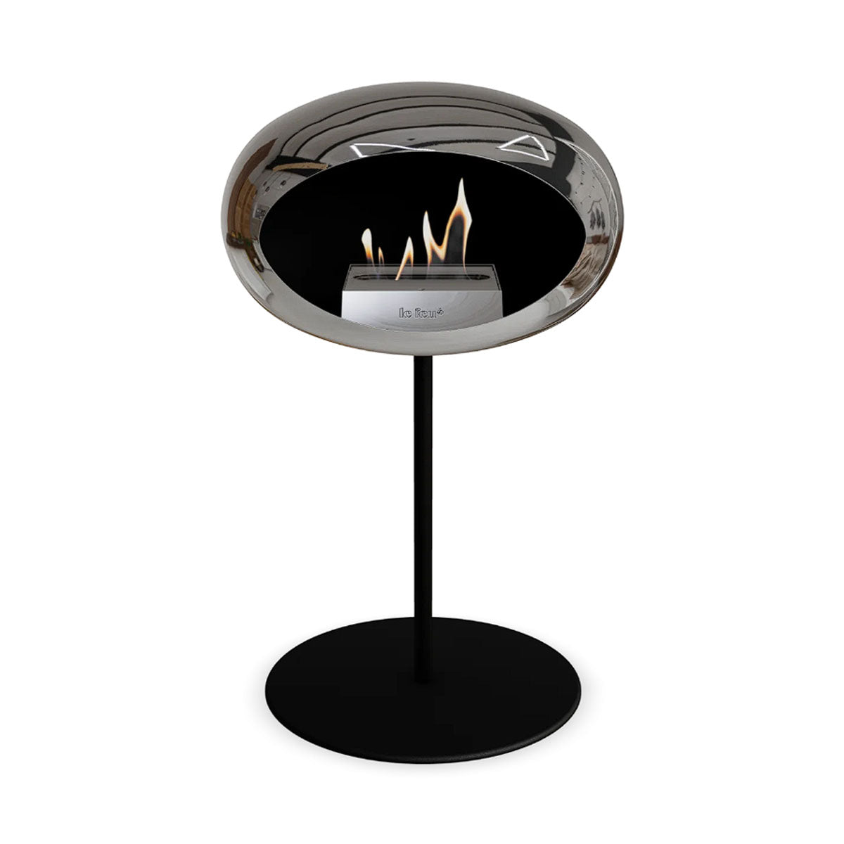Le Feu Ground Steel Low - Chromed Silver - 25mm Pole Width