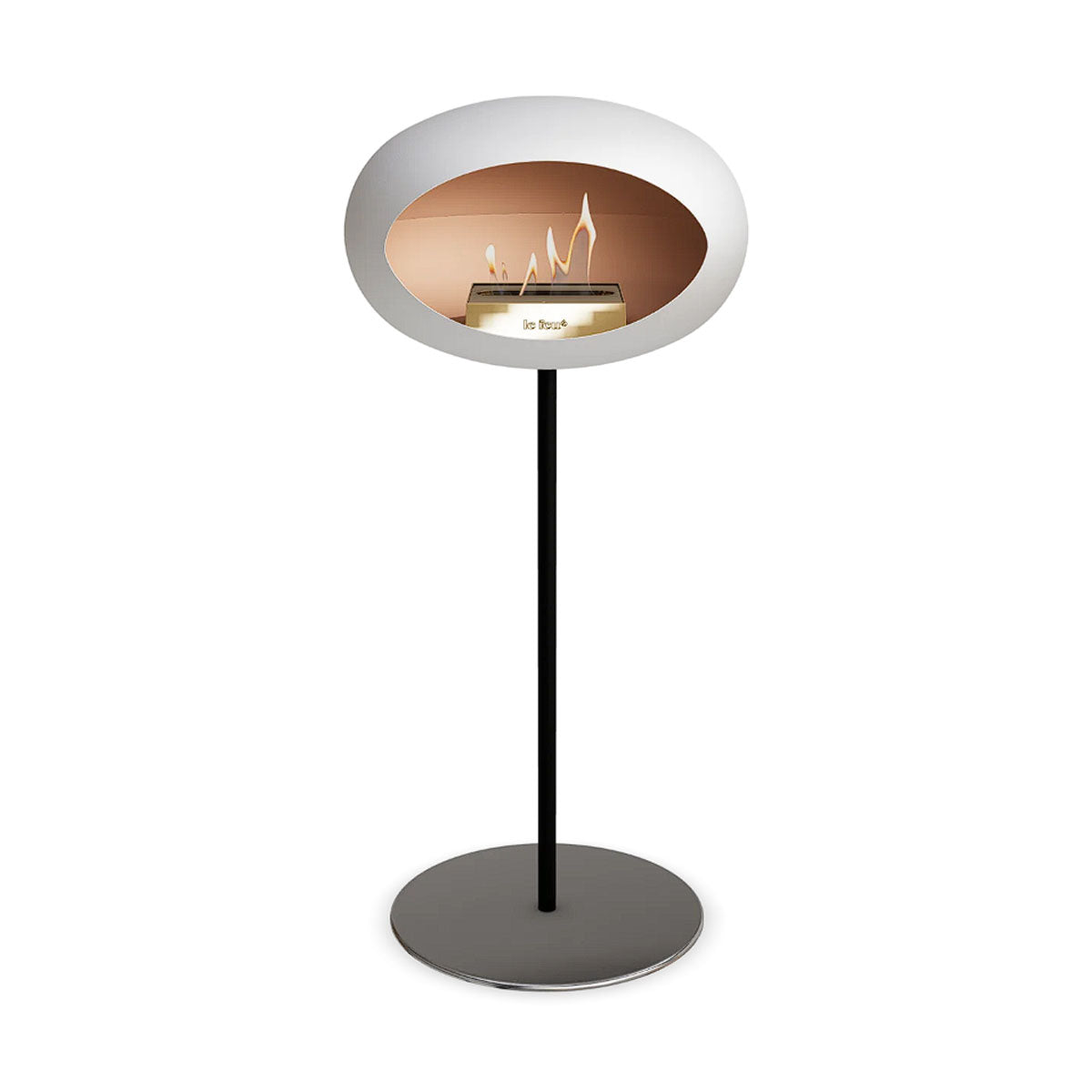 Le Feu Ground Steel High - White - 25mm Pole Width