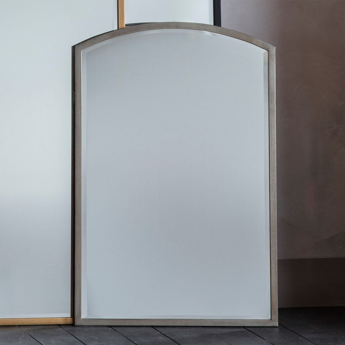 Gallery Direct Higgins Arch Mirror Antique Silver 600x900mm
