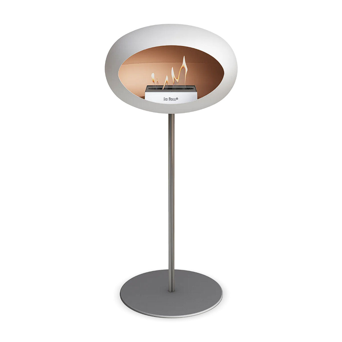 Le Feu Ground Steel High - White - 25mm Pole Width