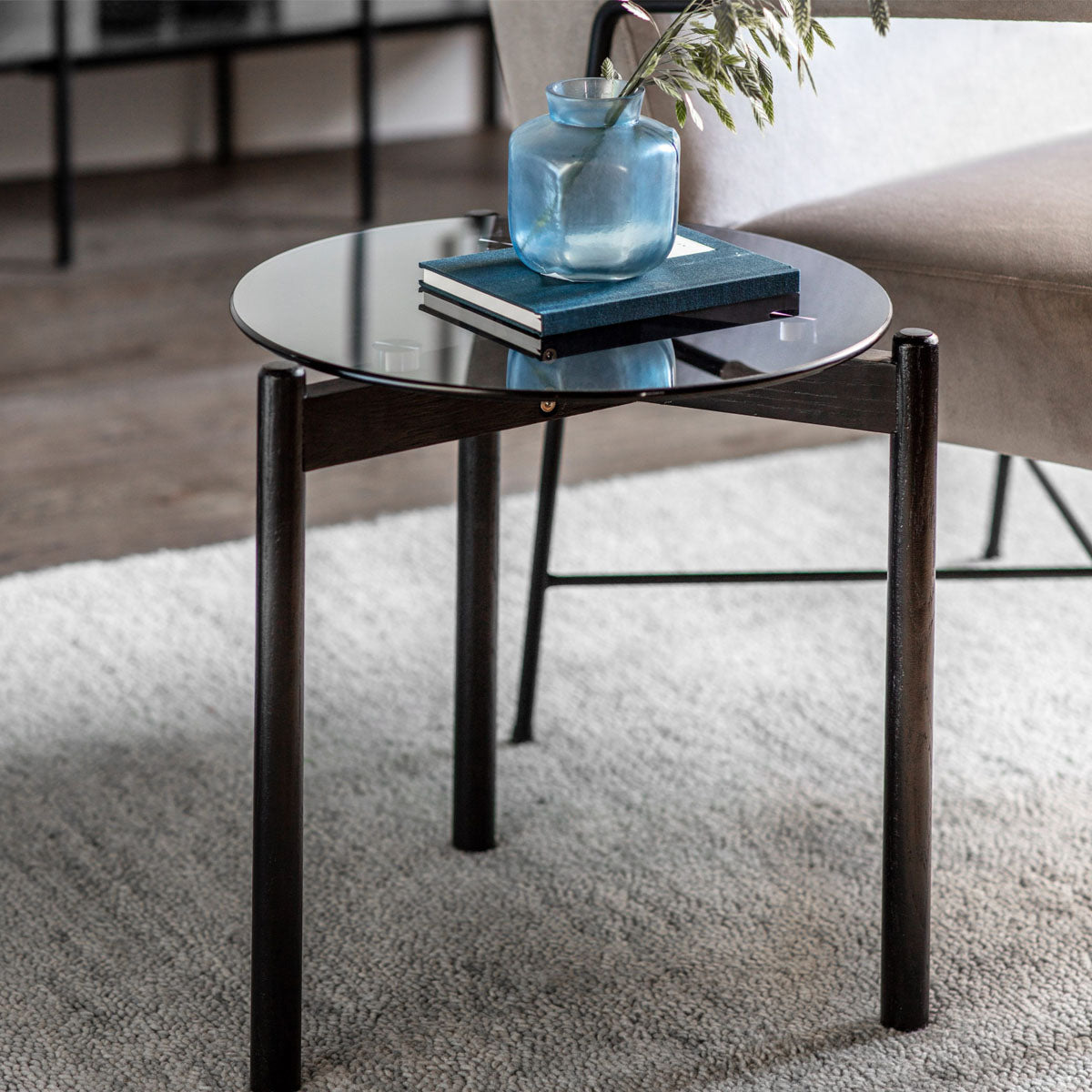 Gallery Direct Moran Side Table Black 400x400x450mm